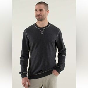 Lululemon All Town Crew Long Sleeve Heathered Dark Gray Size Small